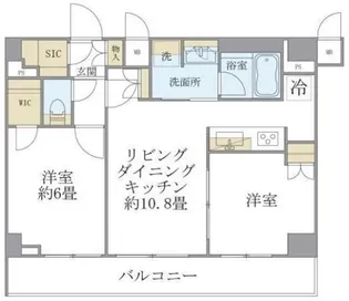 COCO-CHILL KAMEARI【5階】の間取り