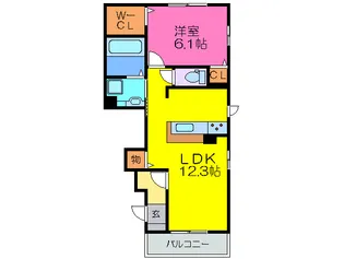 ブリエ・エトワール【1階】の間取り