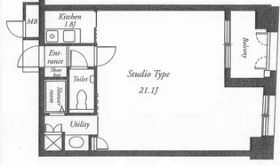 ルネパルティーレ汐留【6階】の間取り