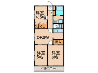 フェリ-ス桐【1階】の間取り