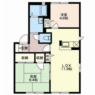 ミレニアムタウン2000 B【1階】の間取り