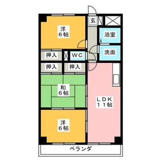 グレースマンション藤【7階】の間取り