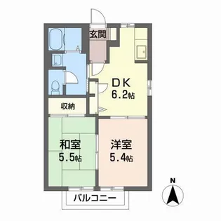 アネックス F【1階】の間取り