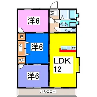 パール若杉【2階】の間取り