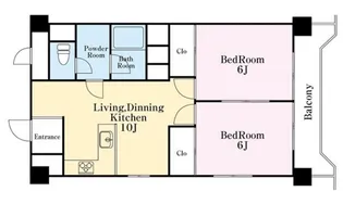 弘明寺パークハイツ【4階】の間取り