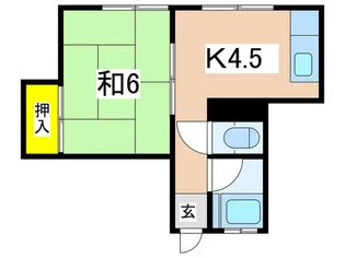 開港荘【3階】の間取り