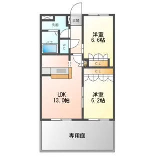 ラ・ウインクル【1階】の間取り