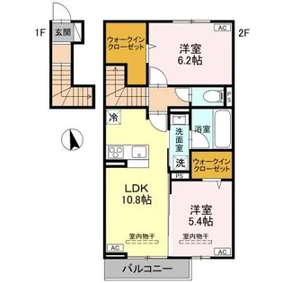 RESIDIA 東城南【2階】の間取り