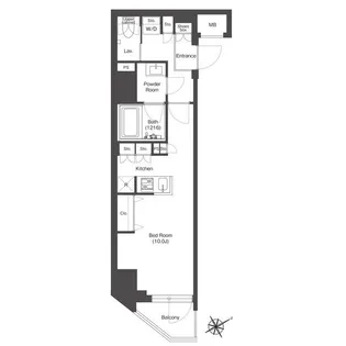 コンフォリア門前仲町サウス【5階】の間取り