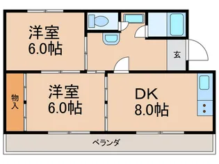 ベルヴィル伊勢田【2階】の間取り
