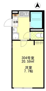 ルミナス千住大橋【3階】の間取り