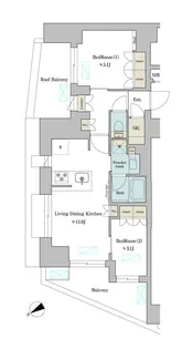 BRILLIA IST 門前仲町【7階】の間取り