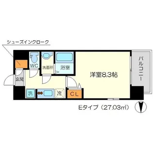 リッツ新大阪【9階】の間取り