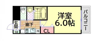 アドバンス大阪セレーノ【13階】の間取り