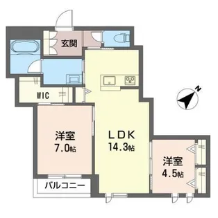 ヴェル・クレージュ【3階】の間取り