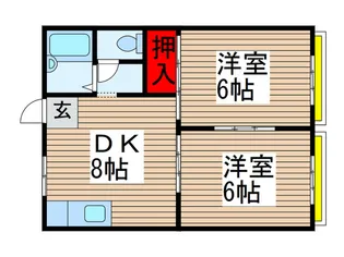 ハイツ市川【2階】の間取り