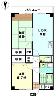 グランディール赤塚【4階】の間取り