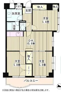 カーザ・エッチェルサ世田谷【1階】の間取り
