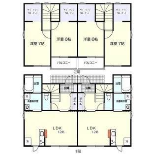 リッチヒルズ前九年 B棟【1階】の間取り