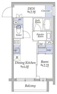 イプセ四谷三丁目【4階】の間取り