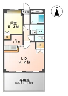 ファインコート北野I【1階】の間取り
