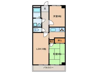 ウエストヒルズMARUKA【1階】の間取り