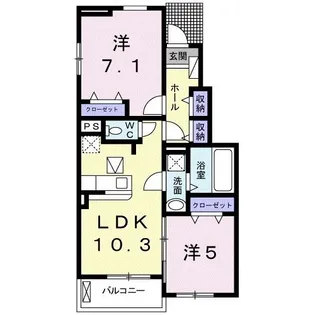 スプリーム・レジデンス I【1階】の間取り