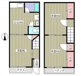 フカイハイツBの間取り
