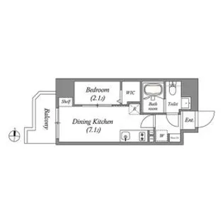 Primal KinshichoII【8階】の間取り