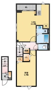 サニープレイス 古町【2階】の間取り
