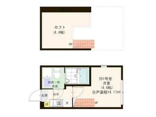 ハーモニーテラス・プランドルアムール妙蓮寺【2階】の間取り