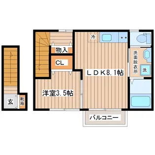 Luminare(ルミナーレ)台原II【2階】の間取り