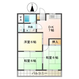 川方マンション【3階】の間取り