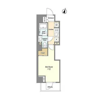 ジオエント山吹神楽坂【3階】の間取り