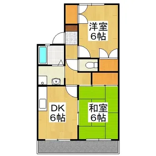 エスポワール国富 B【2階】の間取り