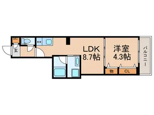 プライムガーデン若木【4階】の間取り