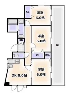 プレシャスUS【11階】の間取り