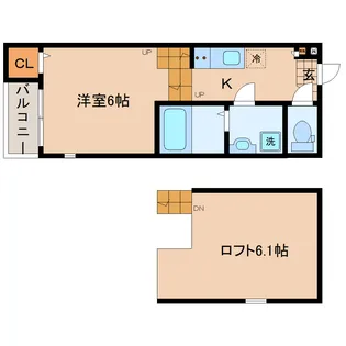 ハーモニーテラス新田VII【1階】の間取り
