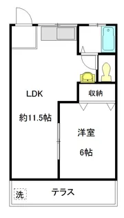 コーポハシモト【1階】の間取り