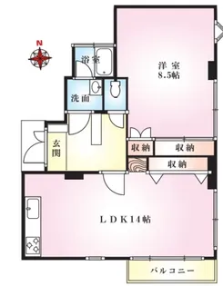 KHマンション【1階】の間取り