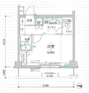 リヴシティ新宿壱番館【6階】の間取り