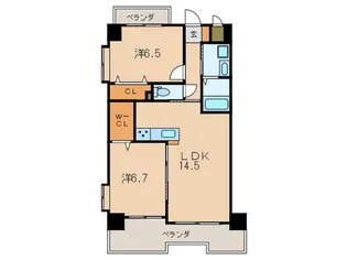 サンシャインプリンセス五番街【4階】の間取り
