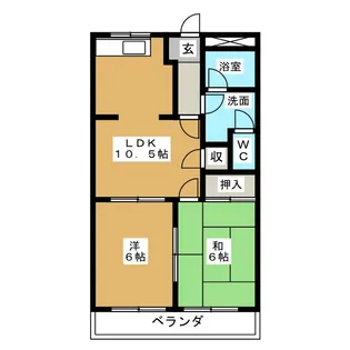 グリーンガーデン立込【3階】の間取り
