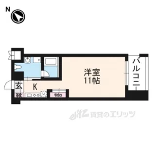 レジディア洛北【2階】の間取り