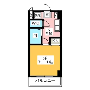 ラ・メゾン港東通り【6階】の間取り