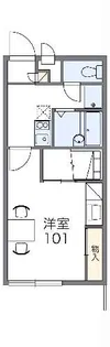 レオパレス明野【1階】の間取り