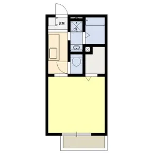 めぐみハイツD棟【1階】の間取り