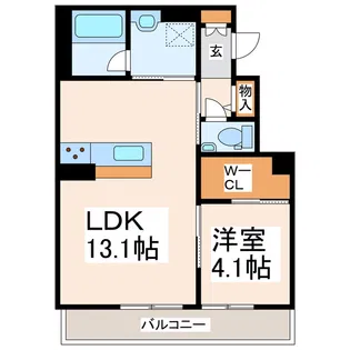 さくらガーデン出水【2階】の間取り