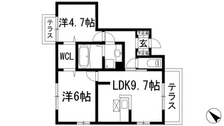 ヴィラソレアーダ中野D【1階】の間取り