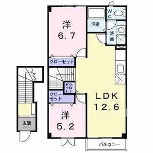 プリュジュール【2階】の間取り